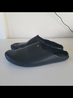 FEIT | Black Outdoor Slipper Leather  Loafers